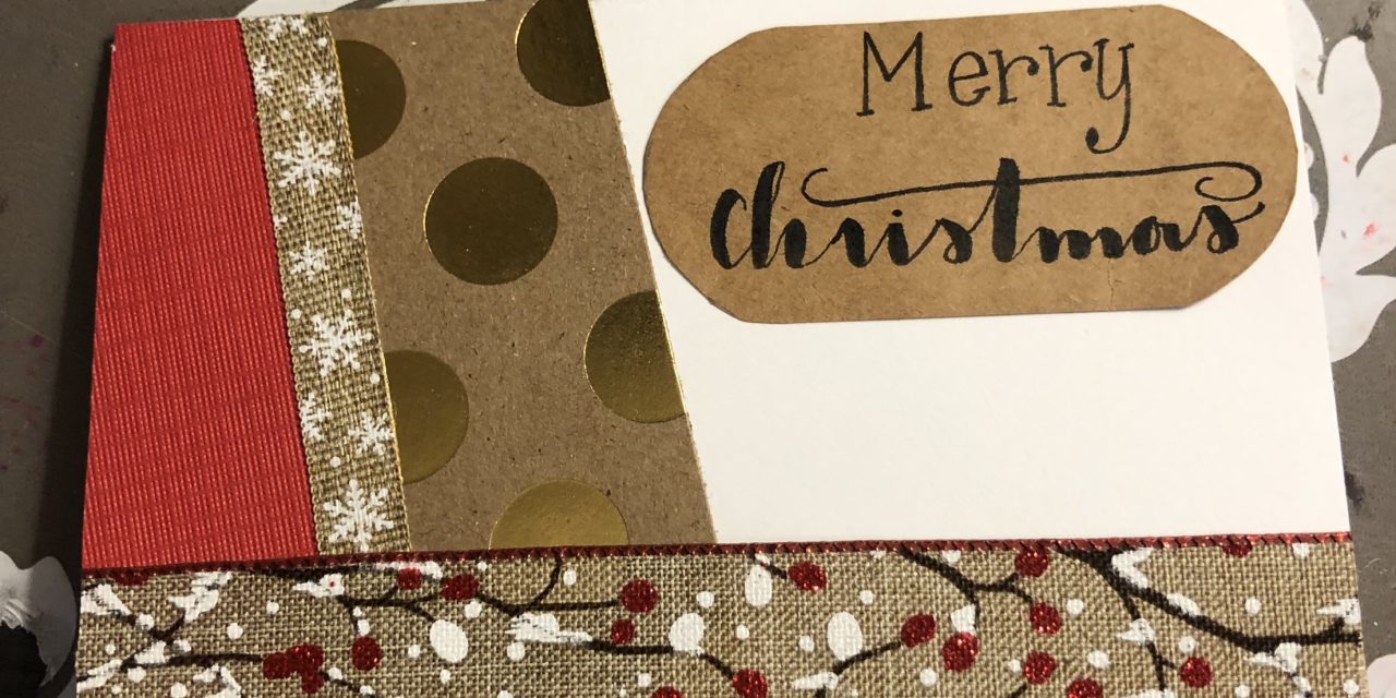 Quick and Easy Golden Christmas Card