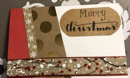 Quick and Easy Golden Christmas Card